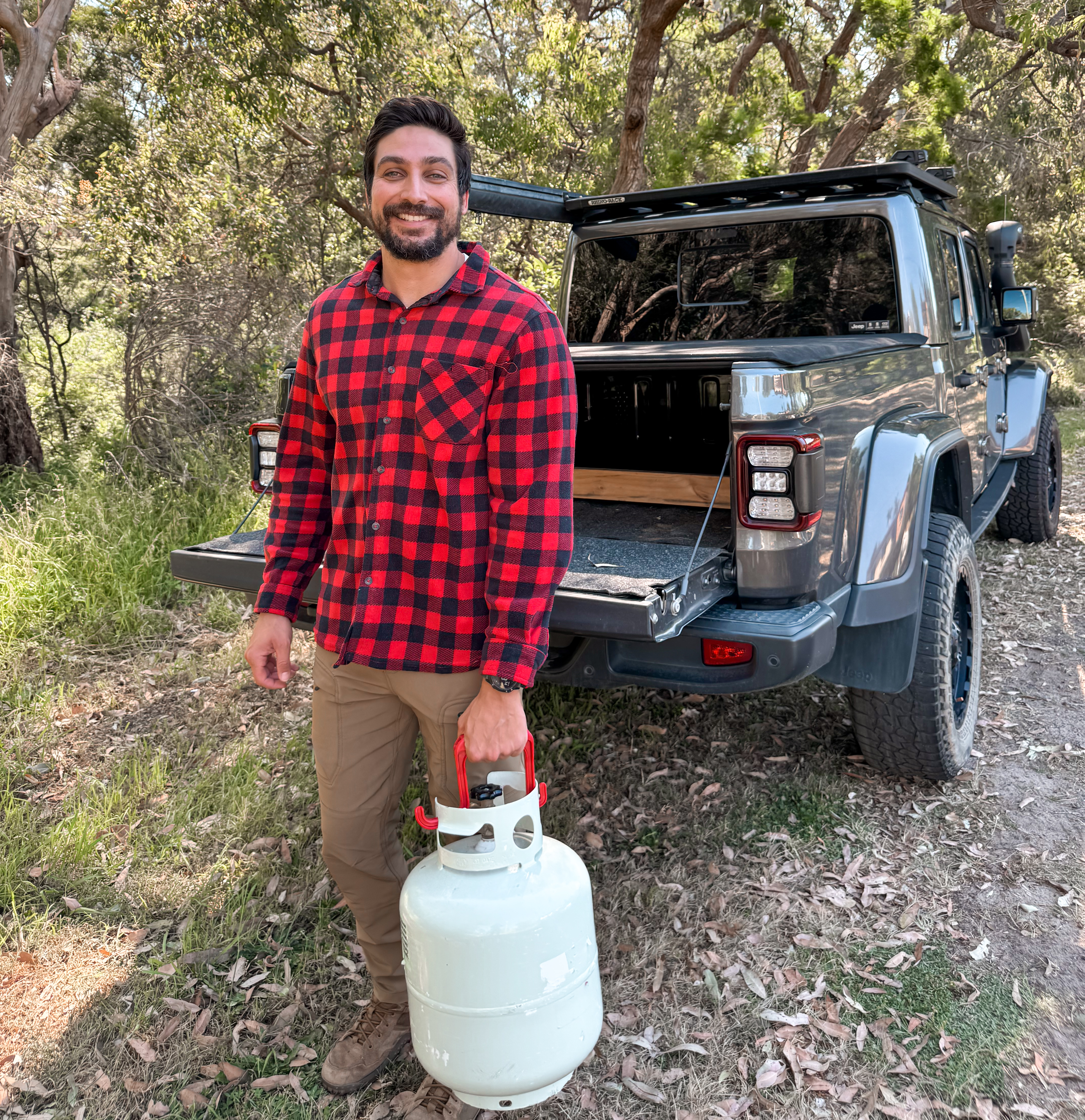 Carrying a propane tank